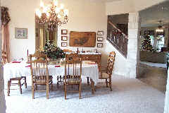 Dining Room with Living Room inna Back