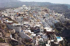 Better shot of Fira - - GREAT lunch spot over the cable car!!