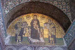 Constantine and Mary on the way out of Saint Sophias Church
