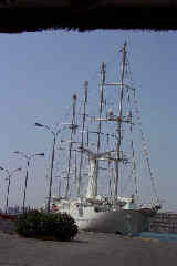 First Sighting of our Boat (Wind Spirit) in Athens Harbor